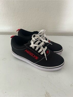 Heelys Black Sneakers with Red Logo and White Laces